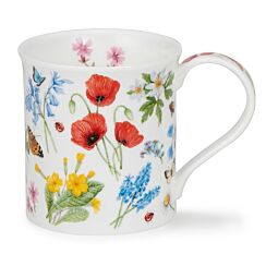 Wild Flowers Poppy Bute Shape Mug