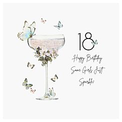 Moonlight & Martinis 18 Luxury Birthday Card