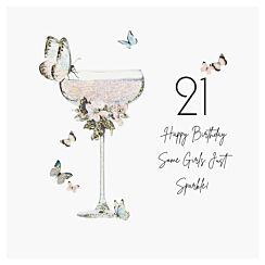 Moonlight & Martinis 21 Luxury Birthday Card