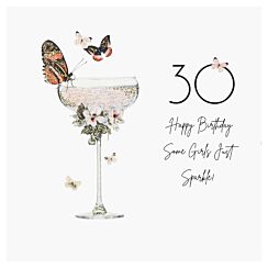 Moonlight & Martinis 30 Luxury Birthday Card