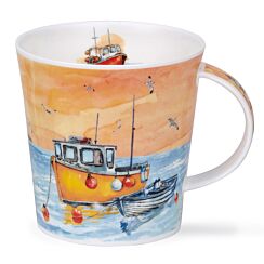 Fishing Boats Yellow Cairngorm Shape Mug