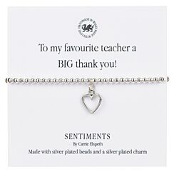 ‘To My Favourite Teacher BIG Thank You’ Sentiment Bracelet