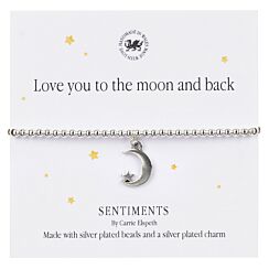 ‘Love You to The Moon and Back’ Sentiment Bracelet