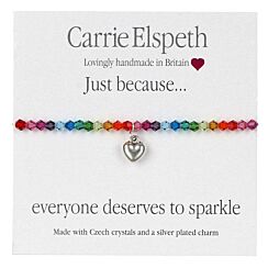 Everyone Deserves To Sparkle Rainbow Sentiment Bracelet