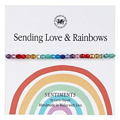 Sending Love and Rainbows Sentiment Bracelet
