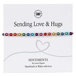 Sending Love & Hugs Sentiment Bracelet