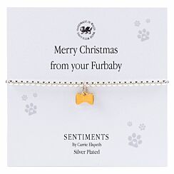 Merry Christmas from your Furbaby Sentiment Bracelet