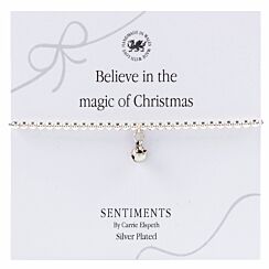 Believe in the magic of Christmas Sentiment Bracelet