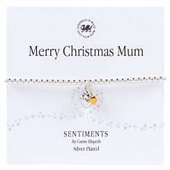 Merry Christmas Mum Sentiment Bracelet