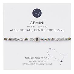 Gemini Zodiac Sentiment Bracelet