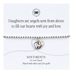 ‘Daughters Are Angels’ Sentiment Bracelet