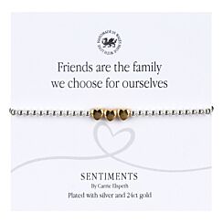 ‘Friends Are The Family We Choose’ Sentiment Bracelet