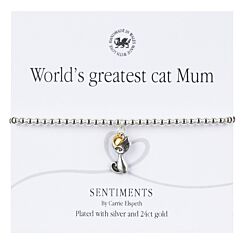 ‘Cat Mum’ Sentiment Bracelet