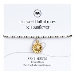 ‘Be A Sunflower’ Sentiment Bracelet
