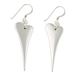 Elongated Heart Earrings