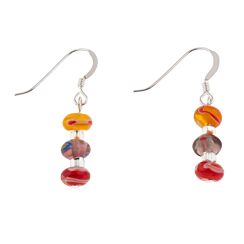 Spring Reds Millefiori Earrings