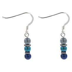 Blues Miracle & Haematite Earrings