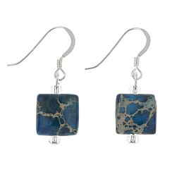 Blue Jasper Pillows Earrings