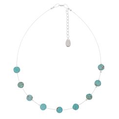 Turquoise Mosaic Coins Necklace