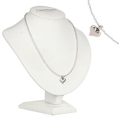 Silver Heart Strings Necklace