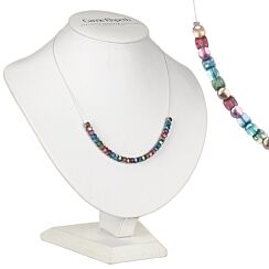 Rainbow Shimmer Drums Links Necklace