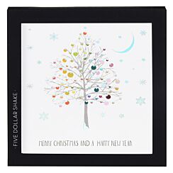 Colourful Tree Box of 6 Christmas Cards