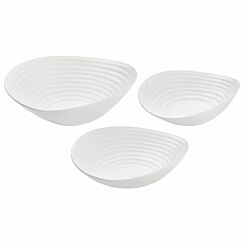 White Set of Three Salad Bowls