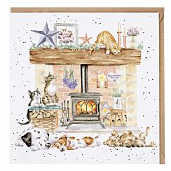 ‘There's No Place Like Home’ Cats & Dogs Greetings Card