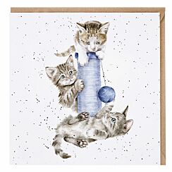 ‘Three's A Crowd’ Cats Greetings Card