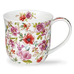 Belle Fleurs Red Cumbrae Shape Mug