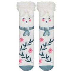 Polar Bear Fluffy Slipper Socks