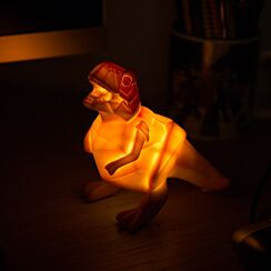 Small LED Orange Dinosaur Origami Light