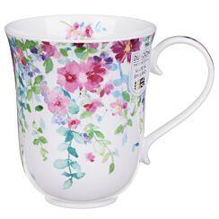 Trailing Flowers Pink Braemar Shape Mug