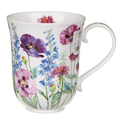 Cottage Flowers Purple Braemar Shape Mug