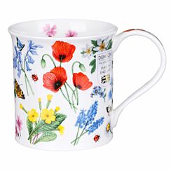 Wild Flowers Poppy Bute Shape Mug