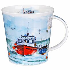 Fishing Boats Red Cairngorm Shape Mug