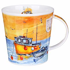 Fishing Boats Yellow Cairngorm Shape Mug