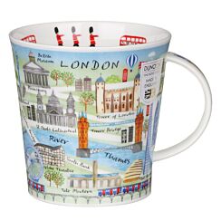 London Map Cairngorm Shape Mug