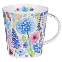 Floral Burst Blue Cairngorm Shape Mug