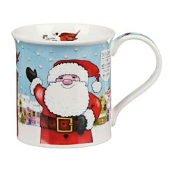 Christmas Post Box Santa Bute Shape Mug 