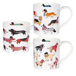 Dashing Dogs Orkney Set of 3 Mugs
