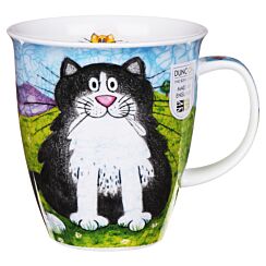 Happy Cats Black Nevis Shape Mug