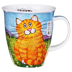 Happy Cats Ginger Nevis Shape Mug