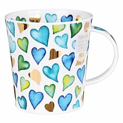 Love Hearts Blue Lomond Shape Mug