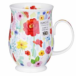 Floral Burst Red Suffolk Shape Mug