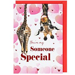 Silly Giraffe Large Valentine’s Day Card