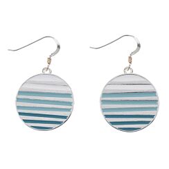 Cool Enamel Sunset Pendant Earrings