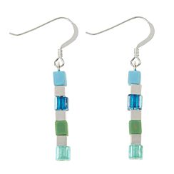 Blues Diversity Cubes Earrings