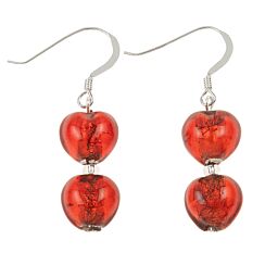 Red Love Hearts Earrings