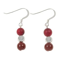 Red Medley Globe Earrings